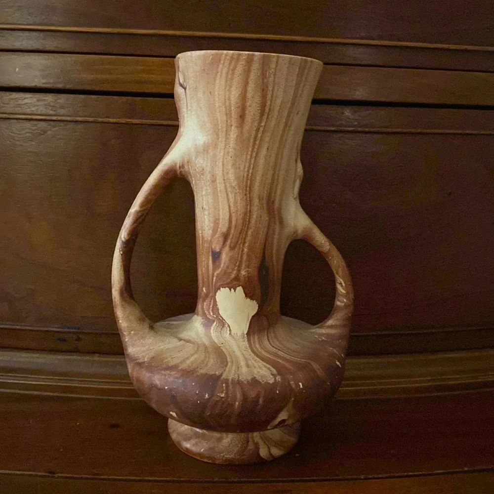 Vintage Rocky Mountain pottery double handle vase